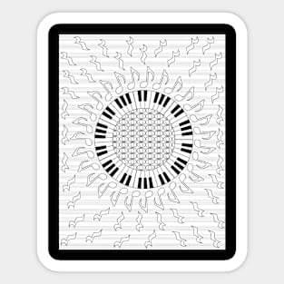 Music Sun Sticker